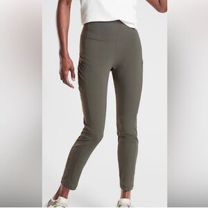 Athleta Trekkie Hybrid Crop Tight Size 10 Muted Green